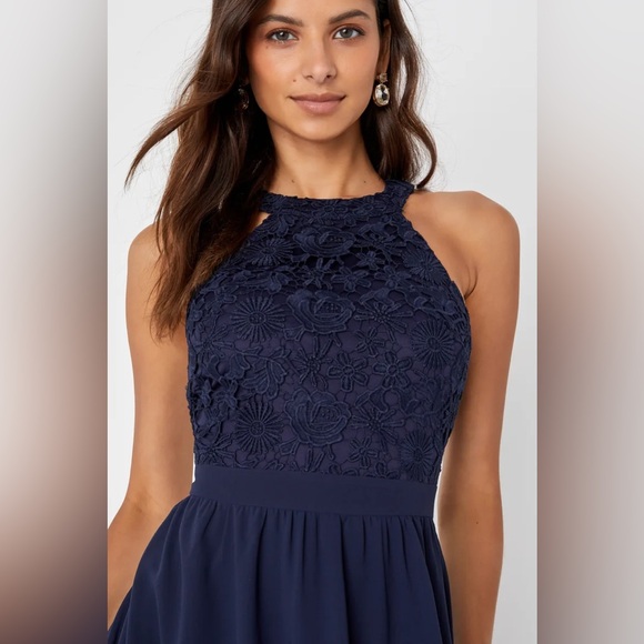 NWT - Navy Lace Skater Dress. Size XS. - Picture 3 of 5